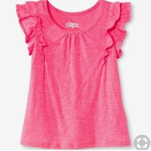 Pink ruffle T-shirt